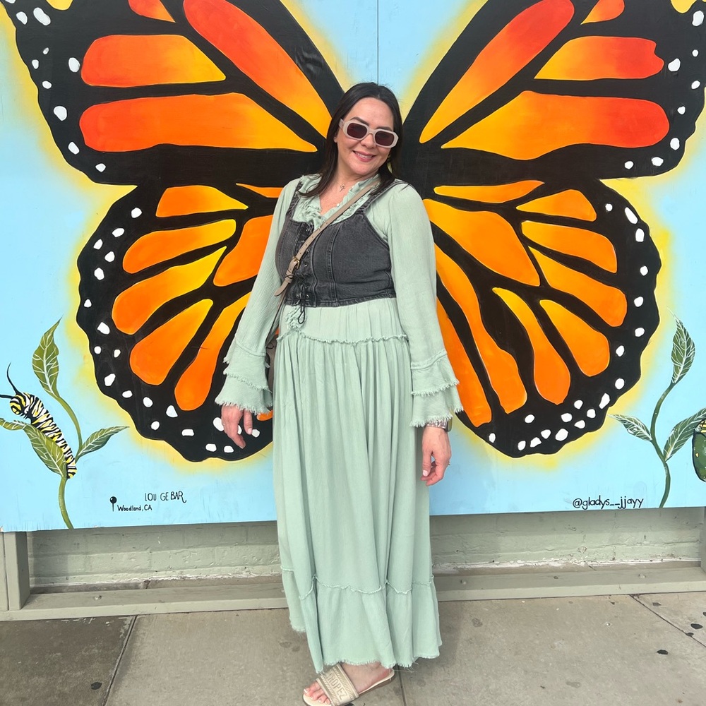 Free People Sweet Darlin Maxi Dress in Minted Jade - Picture 5 of 11